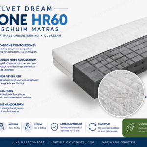 Velvet Dream HR60 koudschuim met 7 zones