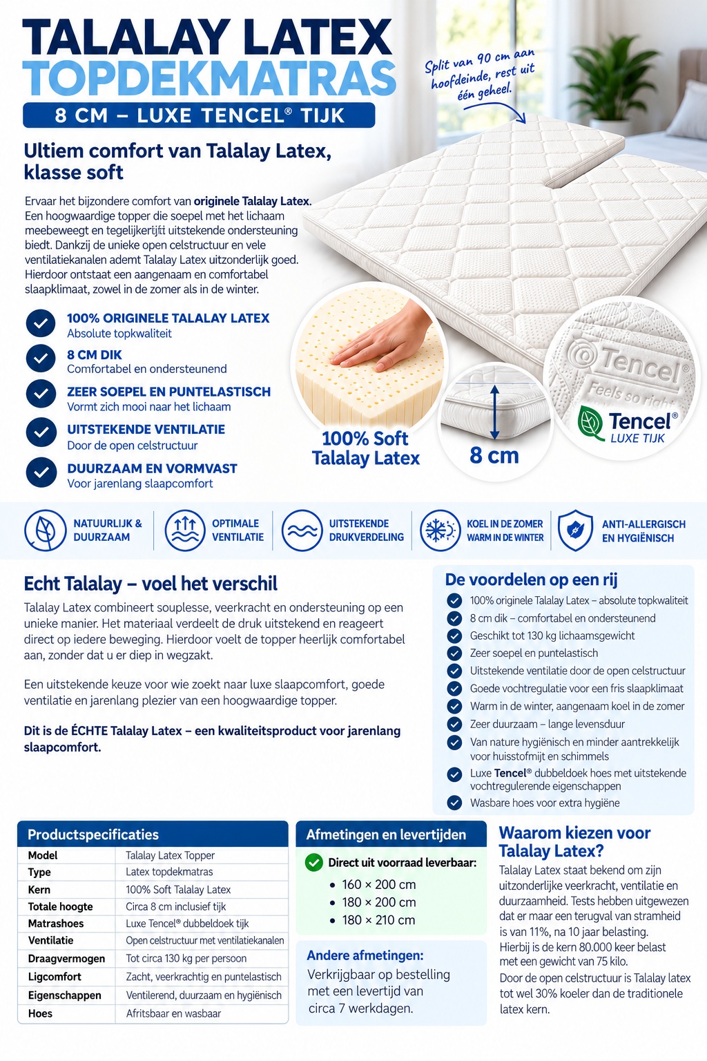 split talalay uitleg