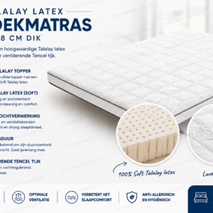 Talalay topper de luxe - 8 cm