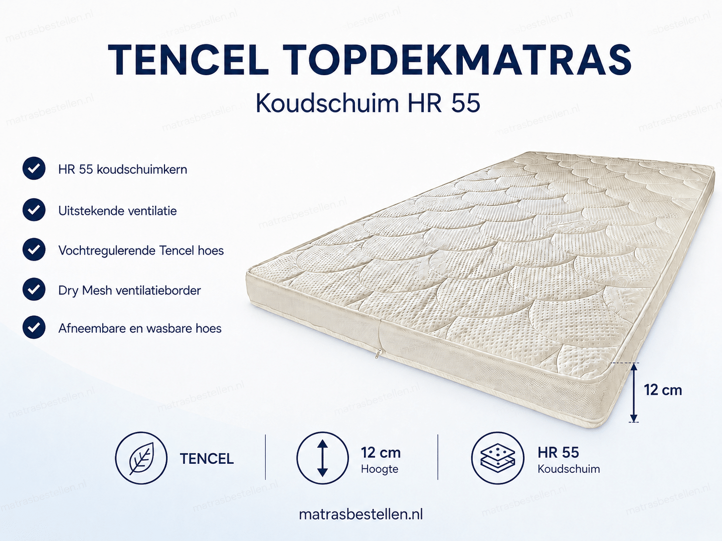 topper 12 cm tencell sfeer