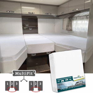 Jersey hoeslakenset - 3 delig met midden matras