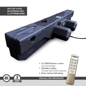 Motor boxspring/lattenbodem,extra zware kwaliteit RF draadloze bediening