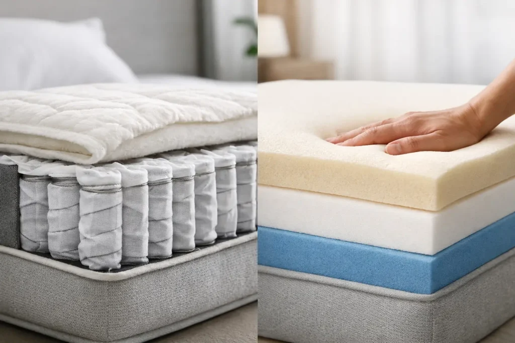 Pocketvering versus traagschuim matras